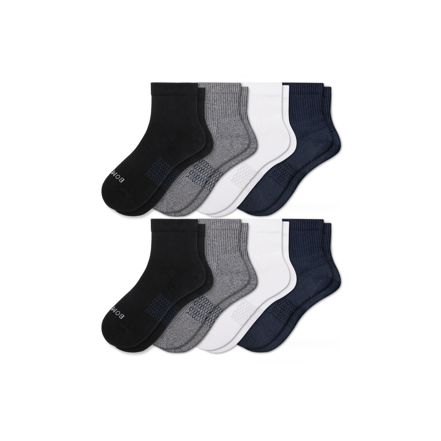 Men's Modern Rib Quarter Sock 8-Pack - Soft Run Rotation