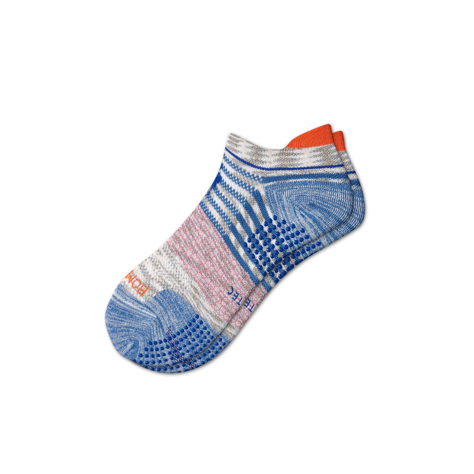 Performance Gripper Ankle Socks - White / Deep Ocean L [4787]