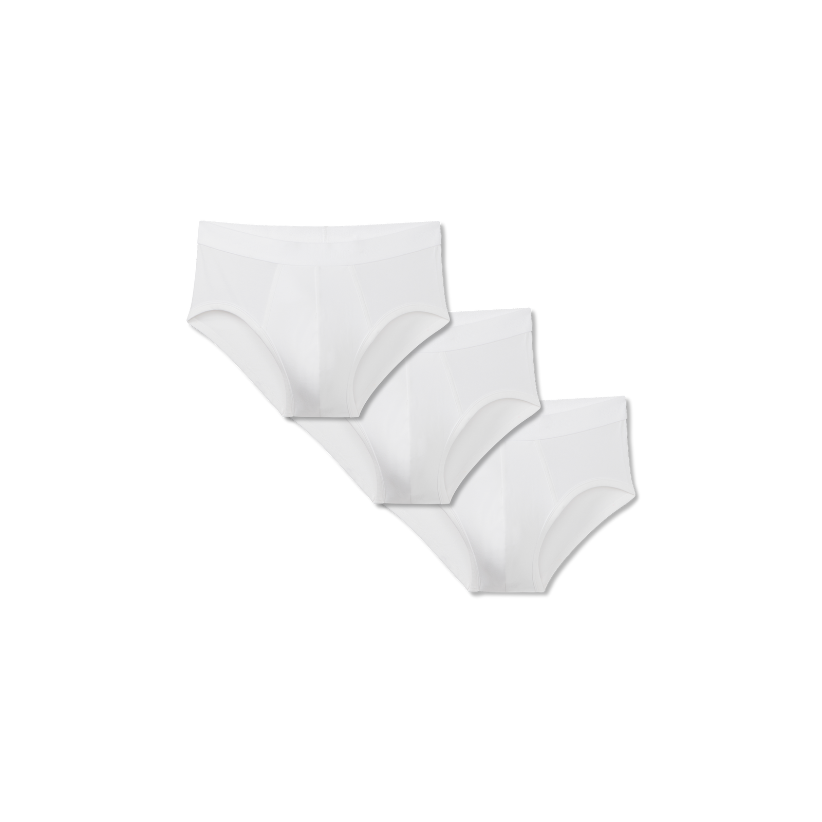 Men's Cotton Modal Blend Flyless Brief 3-Pack - White Mix