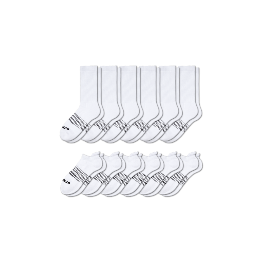 Women's Calf & Ankle Sock 12-Pack - Everyday School Comfort