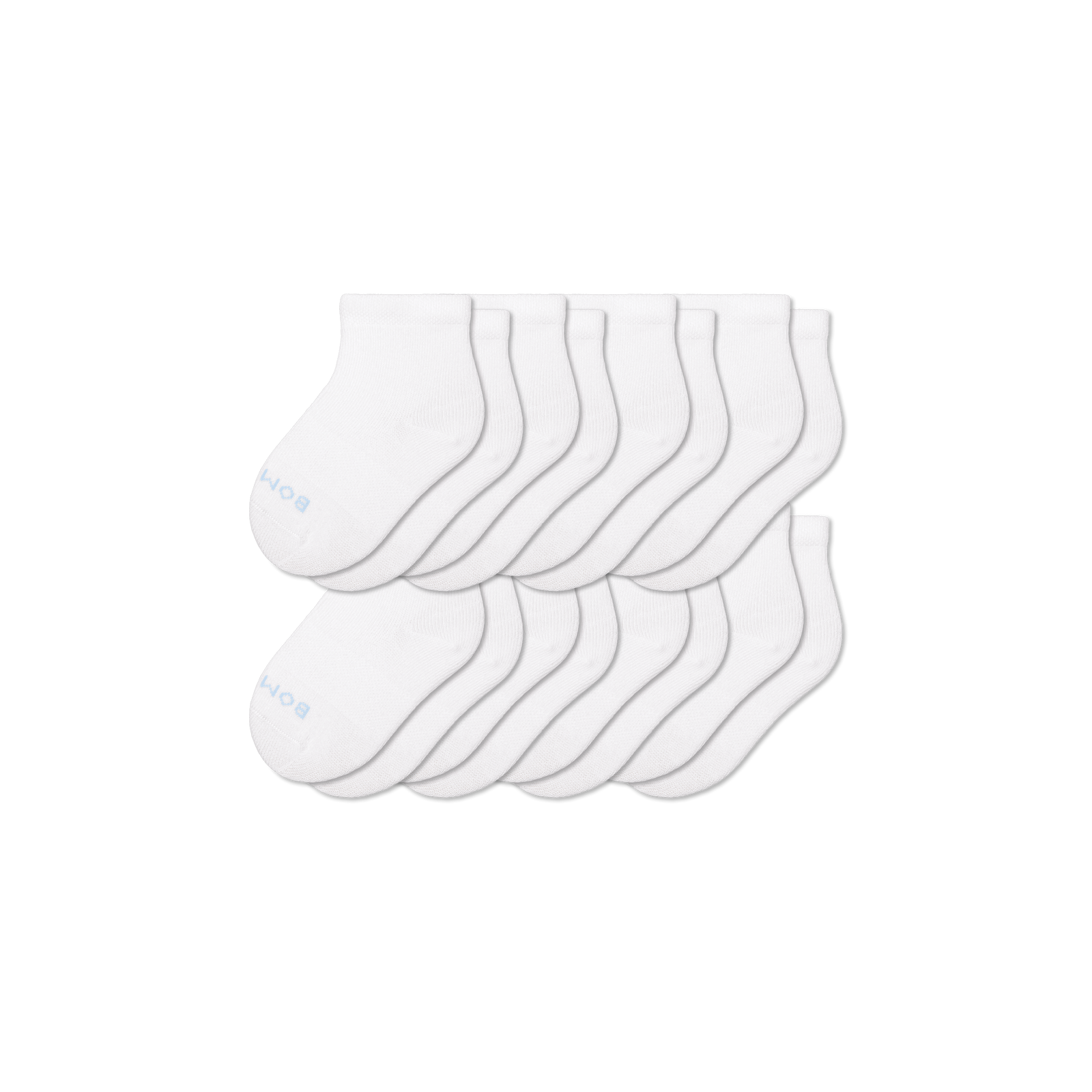 Toddler Lightweight Calf Sock 8-Pack - White