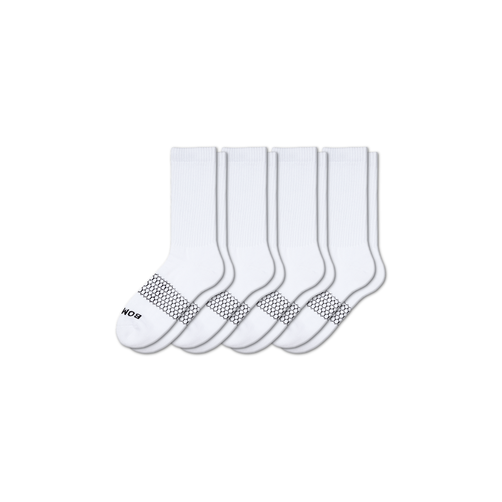 Men's Solids Calf Sock 4-Pack - white - 6