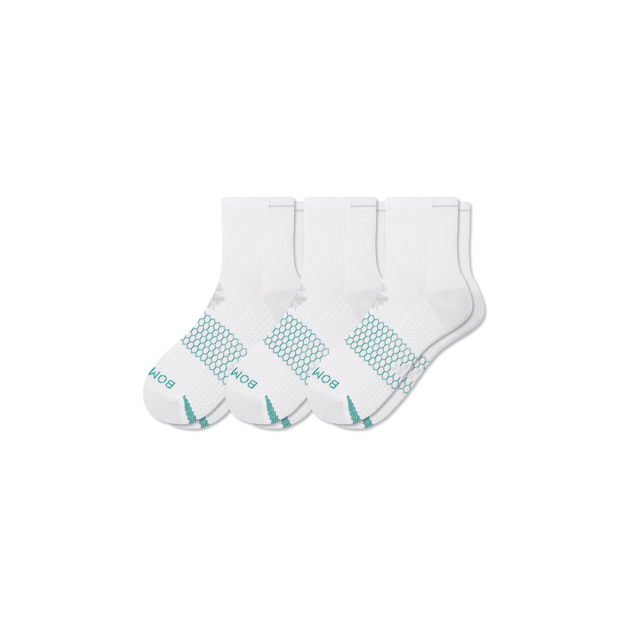 Golf Quarter Sock 3-Pack - White