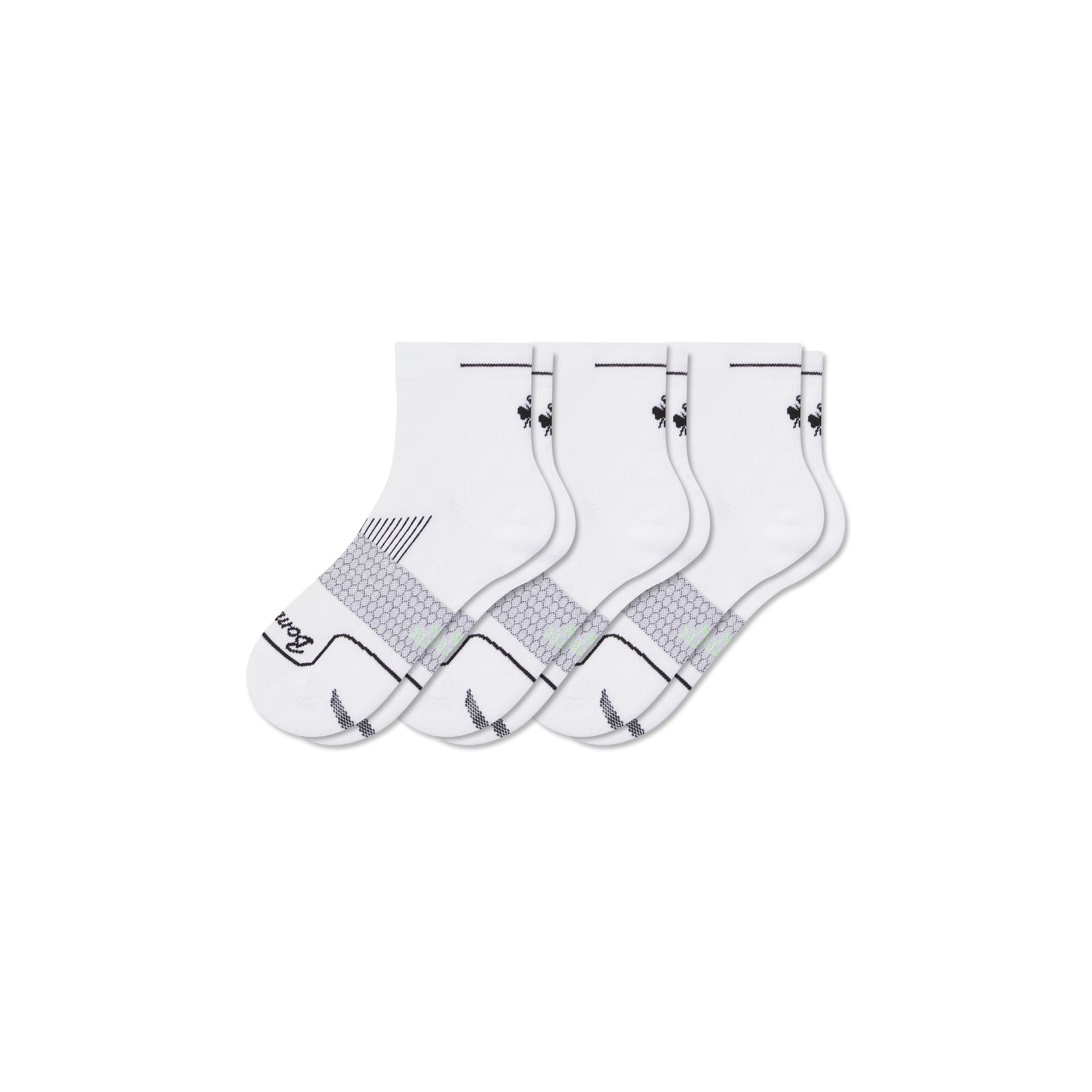 Running Quarter Sock 3-Pack - White Mix