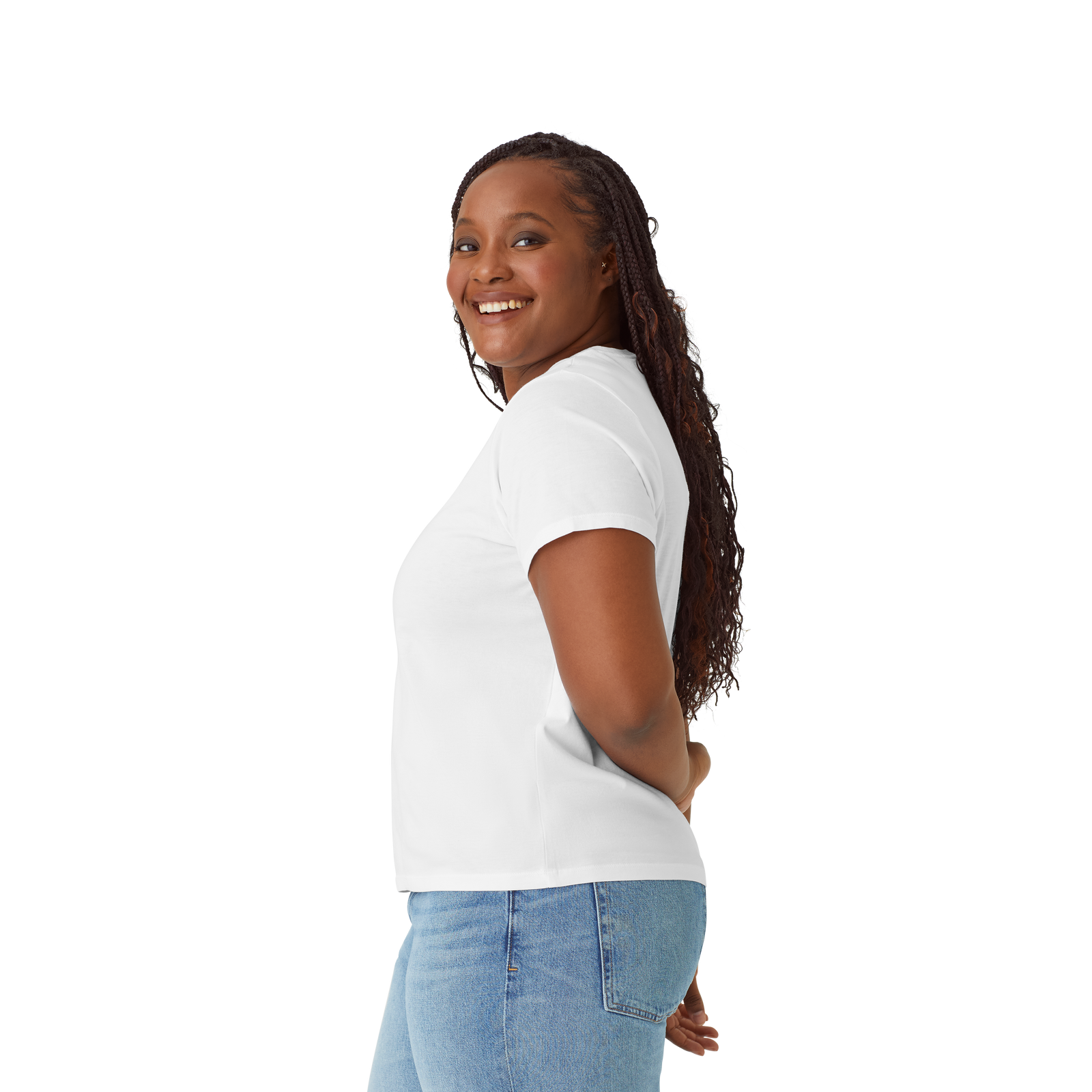Women's Pima Cotton Crew Neck T-Shirt 6-Pack - white - 3