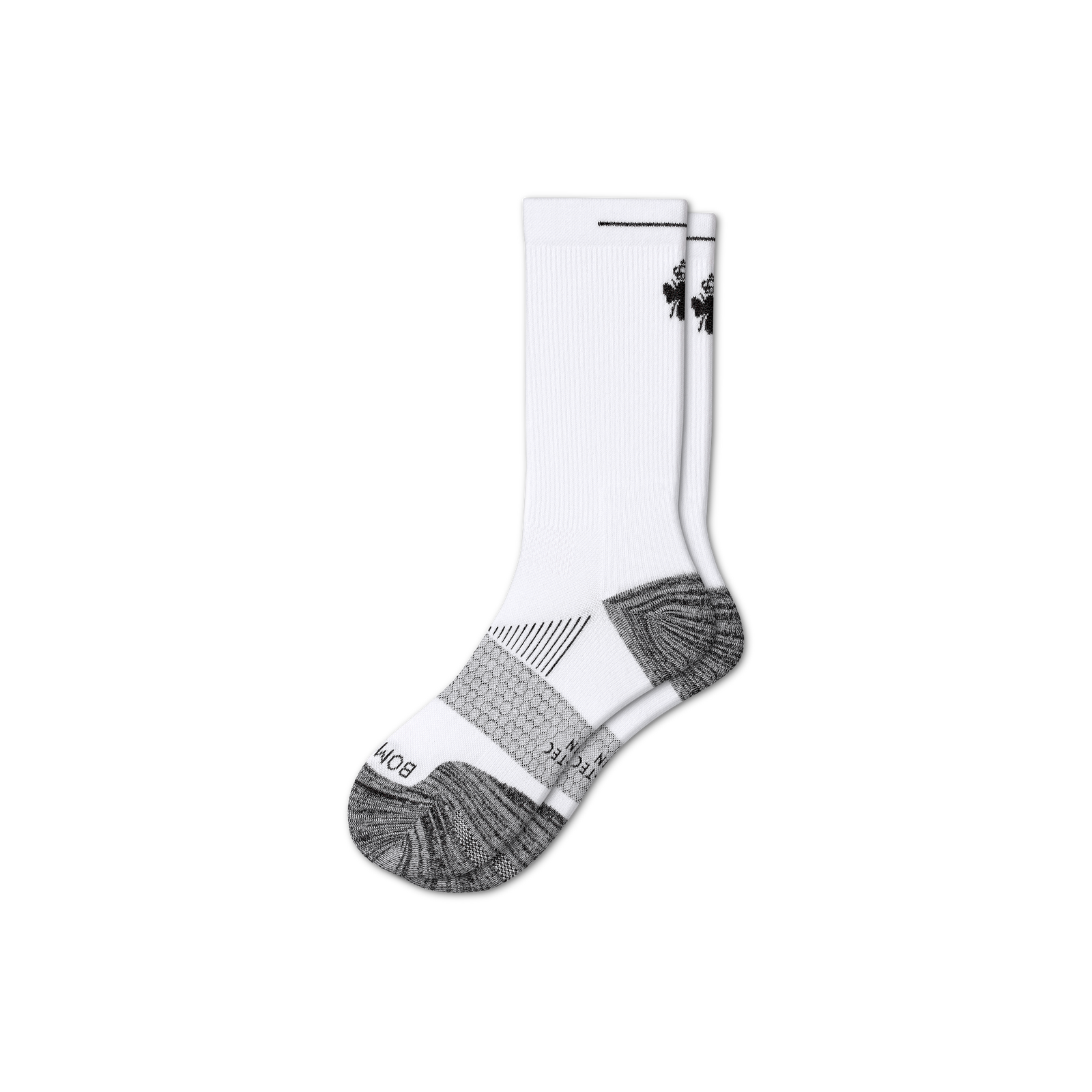 Men's Running Calf Socks - white-with-bee - 55